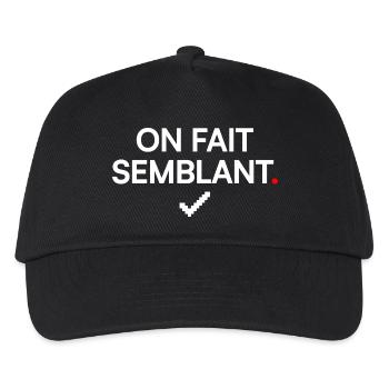 PRETEND | Office Humor - Kids’ Baseball Cap - black - Front