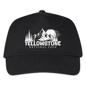 Wanderer im Yellowstone-Nationalpark - Kinder Basecap - Schwarz - Vorne