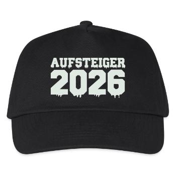Aufsteiger 2026 Motiv - Kinder Basecap - Schwarz - Vorne