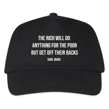 Marx Rich vs Poor Backlash - Kids’ Baseball Cap - black - Front
