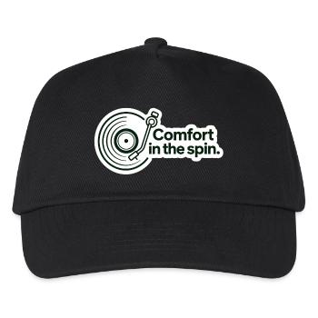 Comfort in the spin Retro Vinyl - Kids’ Baseball Cap - black - Front