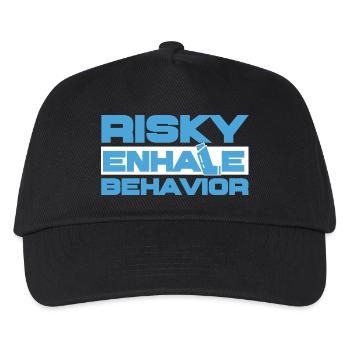 Asthma Asthmatiker Risky Enhale Behavior - Kinder Basecap - Schwarz - Vorne
