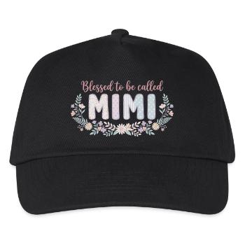 Mimi Granny Flowers Gift Cute Grandma - Kids’ Baseball Cap - black - Front
