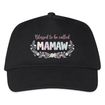 Mamaw Granny Flowers Gift Cute Grandma - Kids’ Baseball Cap - black - Front