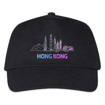 City Hong Kong Skyline - Kids’ Baseball Cap - black - Front