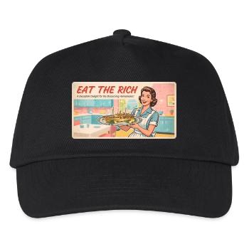 Eat the Rich – Satire rétro - Casquette de baseball Enfant - noir - Devant