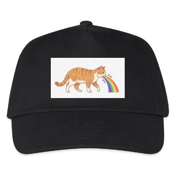 Chat crachant arc-en-ciel - Casquette de baseball Enfant - noir - Devant