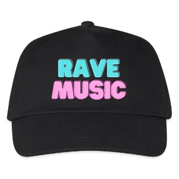 Rave Music Neon 3D - Kids’ Baseball Cap - black - Front