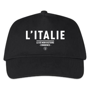 L Italie La Ou Mon Histoire Commence T-Shirt Ca... - Casquette de baseball Enfant - noir - Devant