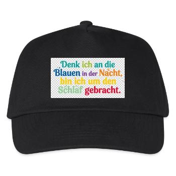 Bunte Nachtgedanken Schlafzitat - Kinder Basecap - Schwarz - Vorne