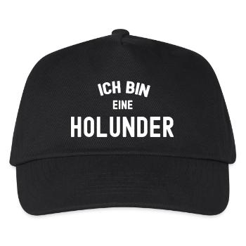 ICH BIN EINE HOLUNDER Karneval Kostüm Fasching - Kinder Basecap - Schwarz - Vorne