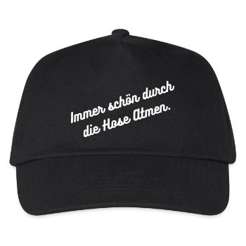 HN Durch die Hose Atmen - Script - Kinder Basecap - Schwarz - Vorne