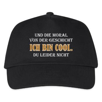Ich bin cool – Moral der Geschichte - Kinder Basecap - Schwarz - Vorne