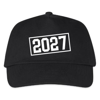 2027 Stempel - Kinder Basecap - Schwarz - Vorne