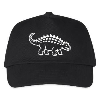 Stegosaurus Silhouette Muster - Kinder Basecap - Schwarz - Vorne