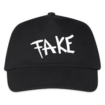 Graffiti Fake Schriftzug - Kinder Basecap - Schwarz - Vorne