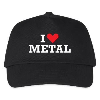 Ich Herz Metal - Kinder Basecap - Schwarz - Vorne