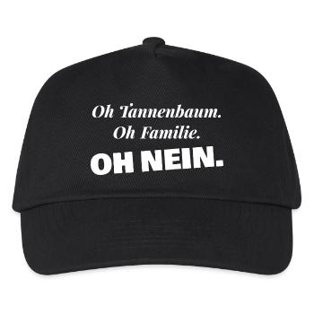Oh Tannenbaum Oh Familie Oh nein - Weihnachten - Kinder Basecap - Schwarz - Vorne