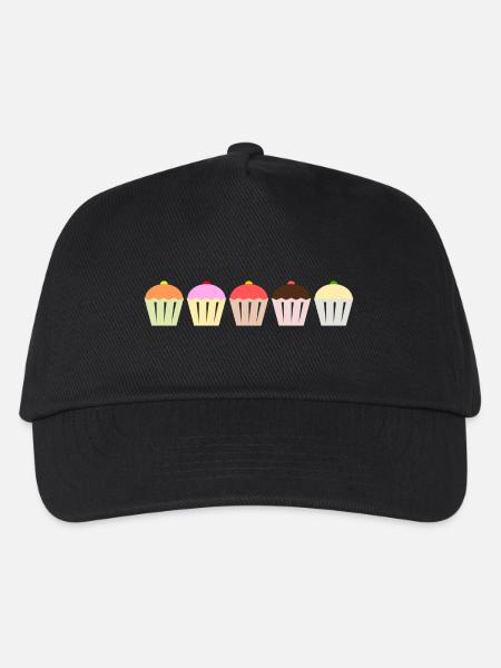 Cupcakes - Kinder Basecap - Schwarz