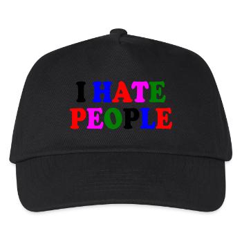 I hate people - Casquette de baseball Enfant - noir - Devant