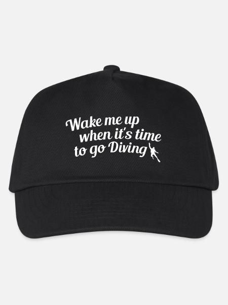 Wake me up when it is time for diving - Kinder Basecap - Schwarz
