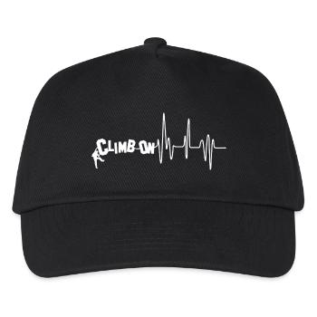 Climbing Climb On Heartbeat - Kids’ Baseball Cap - black - Front