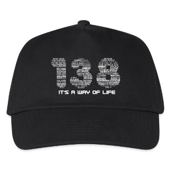 138 Trance (White Text) - Kids’ Baseball Cap - black - Front