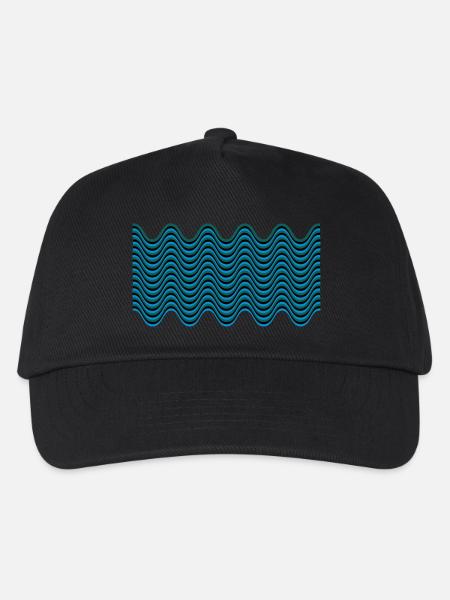 wellenmuster - Kids’ Baseball Cap - black
