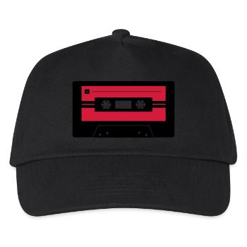 Kassette_farbe - Kinder Basecap - Schwarz - Vorne