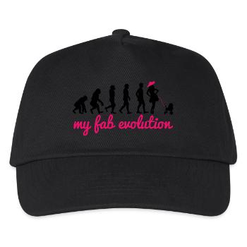 Hund / Pudel: My Fab Evolution - Kinder Basecap - Schwarz - Vorne