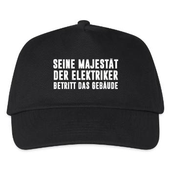 Elektriker Majestät - Kinder Basecap - Schwarz - Vorne