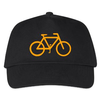 bicycle mountain bike cyclist mountainbike fahrrad - Kinder Basecap - Schwarz - Vorne