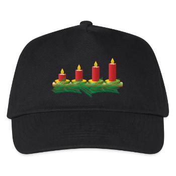 weihnachten winter rentier weihnachtsmann ugly chr - Kinder Basecap - Schwarz - Vorne