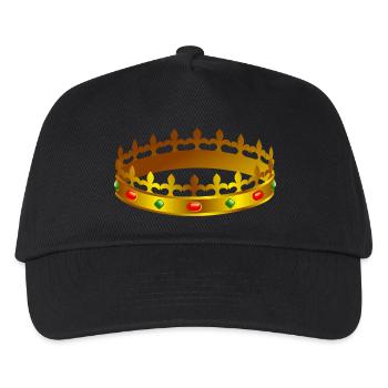 crown crown king king castle castle tower burg1 - Kids’ Baseball Cap - black - Front