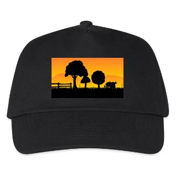 Bauernhof - Kinder Basecap - Schwarz - Vorne