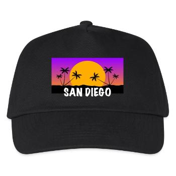San Diego Shirt ! - Kinder Basecap - Schwarz - Vorne