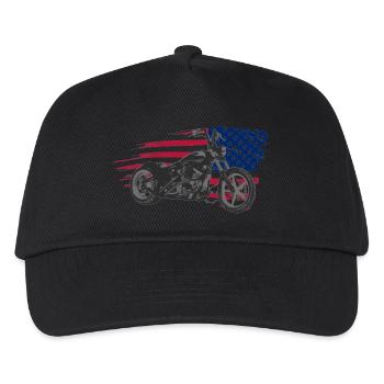 custom bike usa - Kinder Basecap - Schwarz - Vorne