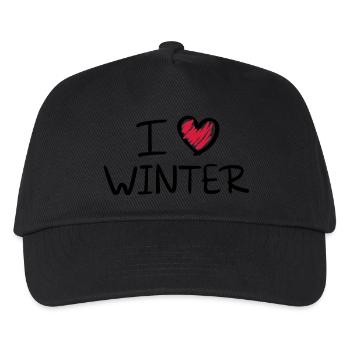 i_love_winter__f2 - Kinder Basecap - Schwarz - Vorne