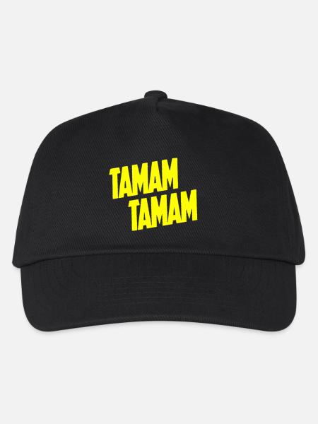Tamam Tamam Gelb - Kinder Basecap - Schwarz