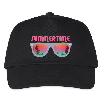 Summertime - Sunglasses - Kids’ Baseball Cap - black - Front