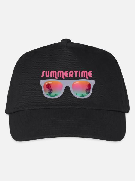 Summertime - Sonnenbrille - Kinder Basecap - Schwarz
