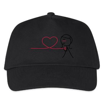 Together Forever (Motiv 1 von 2) (Girl) - Kinder Basecap - Schwarz - Vorne