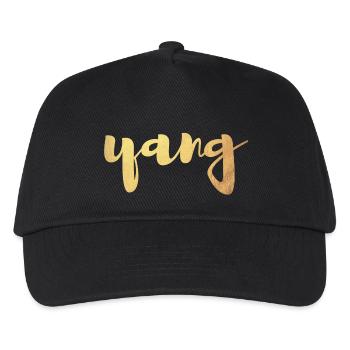 Yang (Yin and Yang) Gold Yoga Partner Look Love - Kids’ Baseball Cap - black - Front