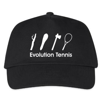 Tennis Evolution Tennisschläger Tennis - Kinder Basecap - Schwarz - Vorne