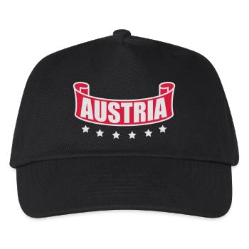 Austria Banner Logo - Kinder Basecap - Schwarz - Vorne