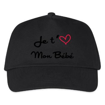 je t'aime mon bébé - Casquette de baseball Enfant - noir - Devant