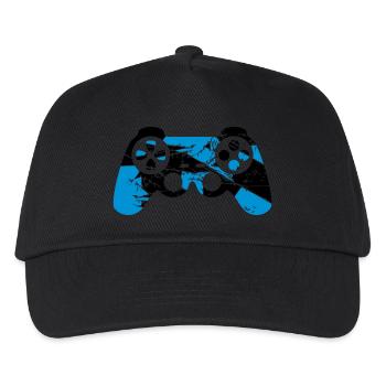 kratzer risse alt design controller cool blau - Kinder Basecap - Schwarz - Vorne