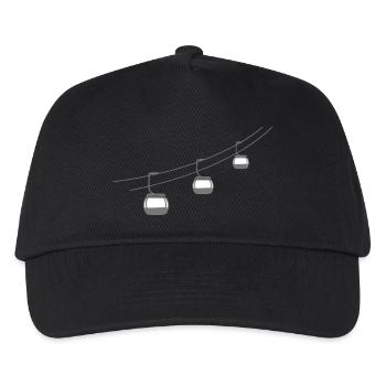 cable car gondola winter holiday vacation sport ski fah - Kids’ Baseball Cap - black - Front