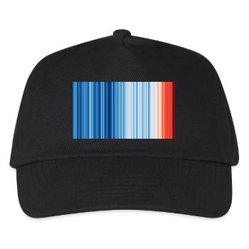 Klimawandel - Show your stripes - Kinder Basecap - Schwarz - Vorne