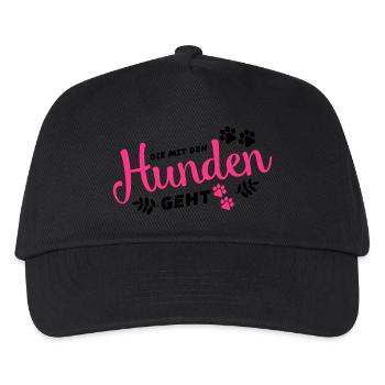 die mit den hunden geht pfote - Kinder Basecap - Schwarz - Vorne